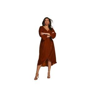 NWT Anthropologie Let Me Be Asymmetrical Velvet Dress 2XL